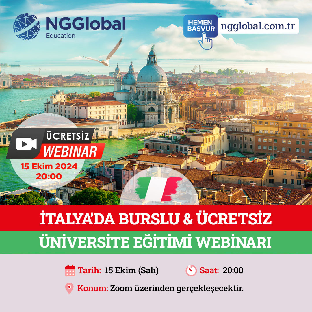 İtalya'da Ücretsiz & Burslu Üniversite Eğitimi Webinarı!