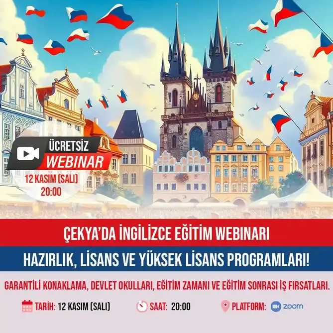 Çekya'da İngilizce Eğitim Webinarı!
