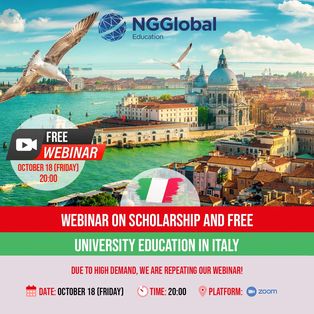 Free & Scholarship University Education Webinar in Italy!
