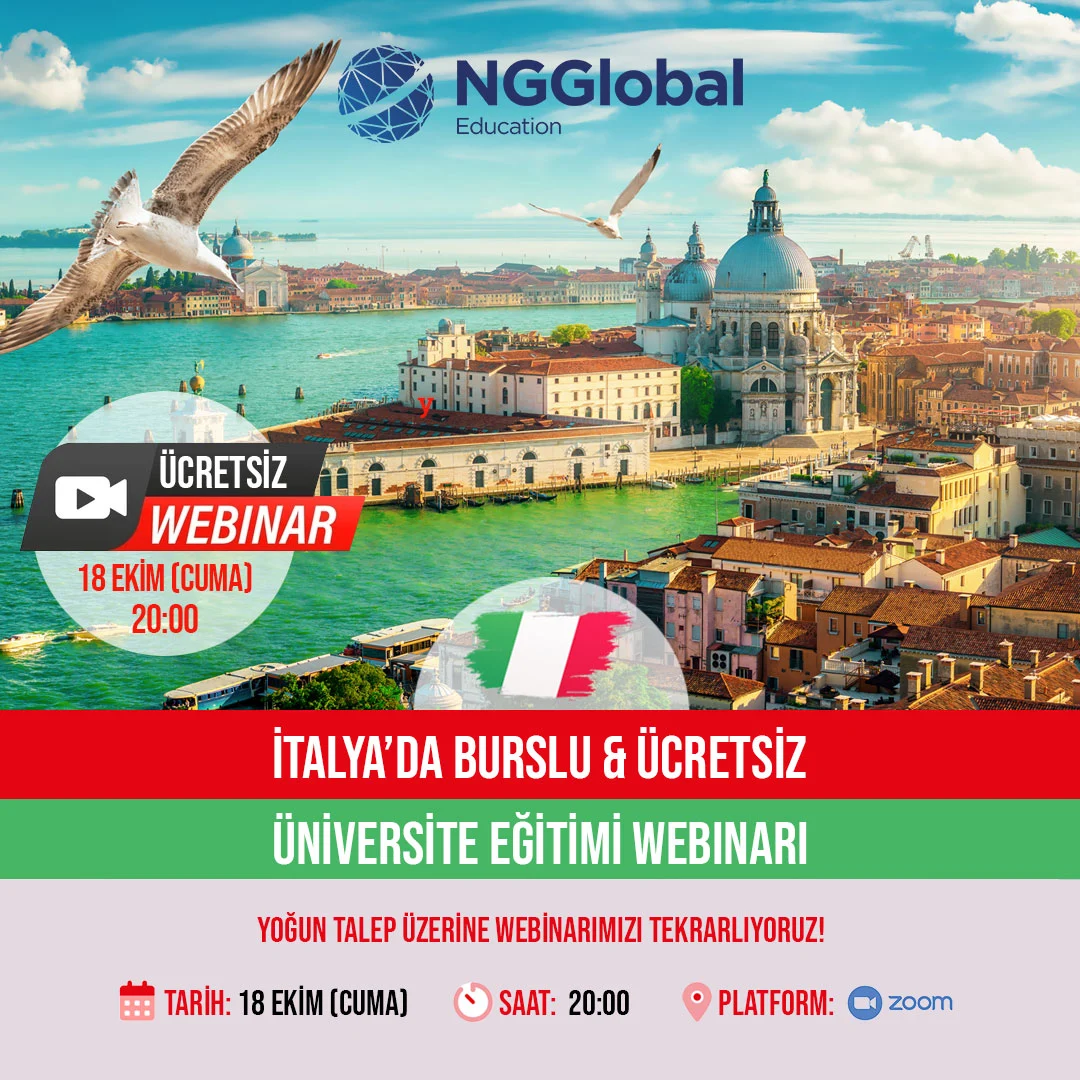 İtalya'da Ücretsiz & Burslu Üniversite Eğitimi Webinarı!